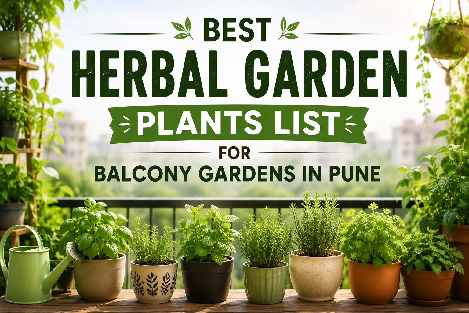 Best Herbal Garden Plants List for Balcony Gardens in Pune