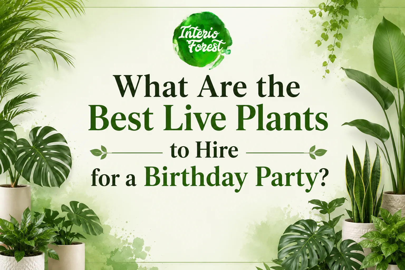 What Are the Best Live Plants to Hire for a Birthday Party?